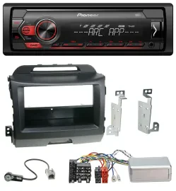 Автомагнитола Pioneer DAB, 1DIN, USB, MP3, для Kia Sportage 3 (2010–2015), черная