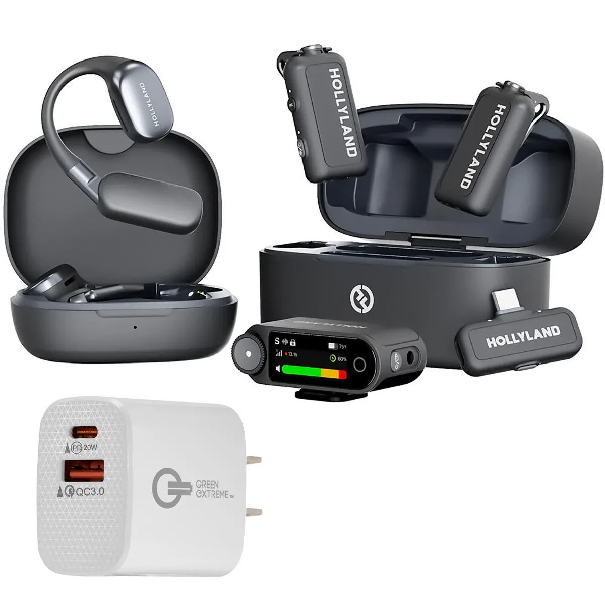 Hollyland LARK MAX 2 Ultimate Combo 2-Person Wireless Lavalier Microphone System