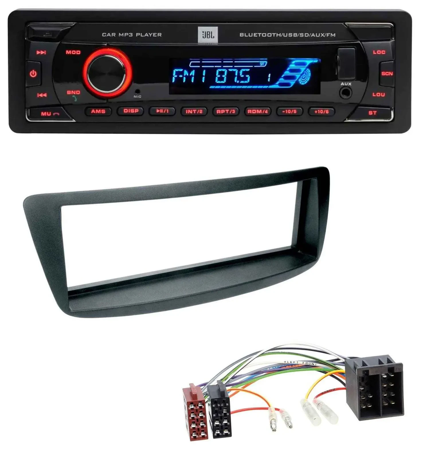 JBL AUX MP3 USB Bluetooth SD Autoradio für Citroen C1 Peugeot 107 (05-14)