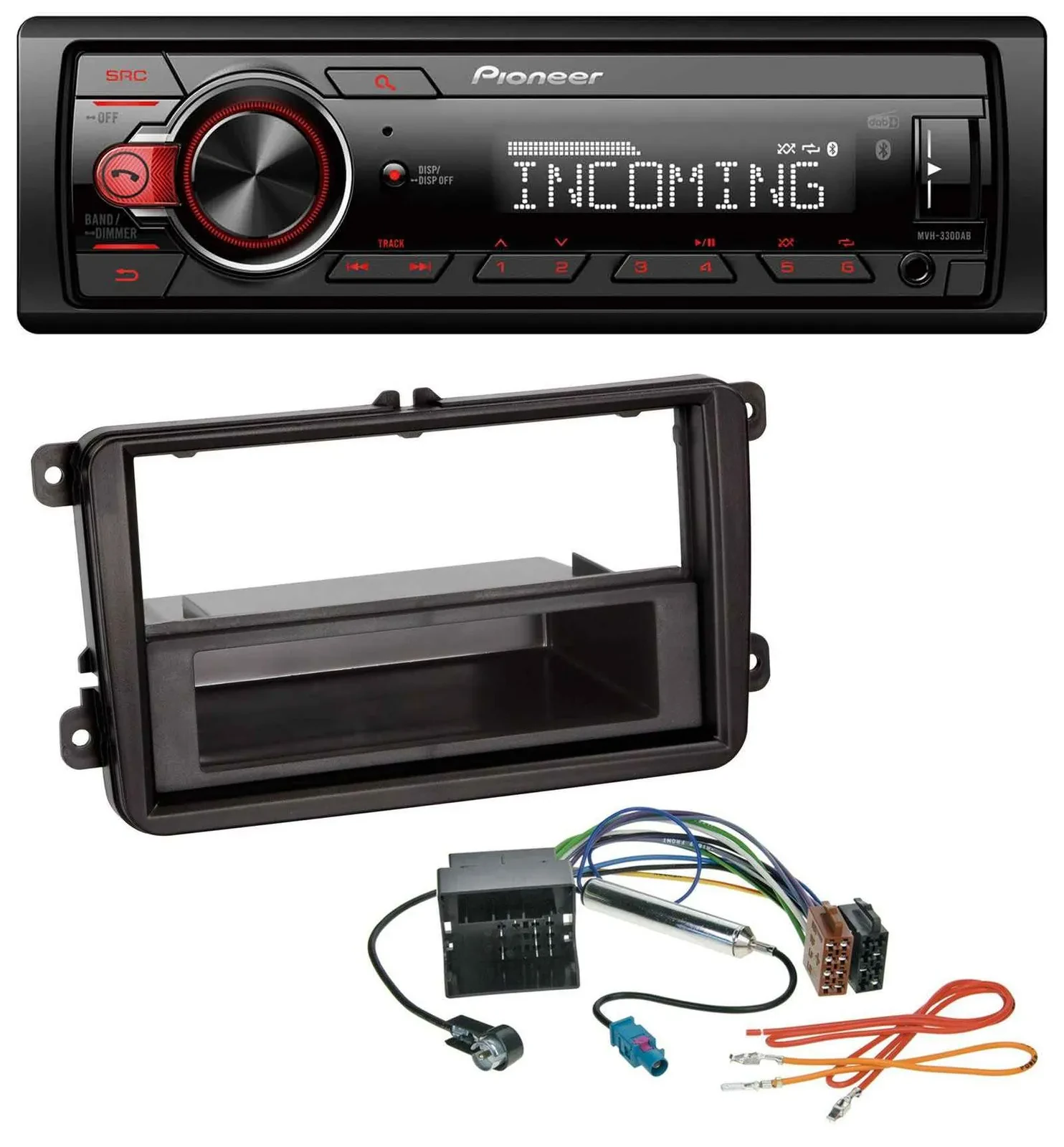 Pioneer Bluetooth USB DAB MP3 Autoradio für Skoda Praktik / Superb / Yeti