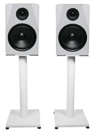 Pair Rockville APM8W 8" 500 Watt Powered USB Studio Monitor Speakers+21" Stands