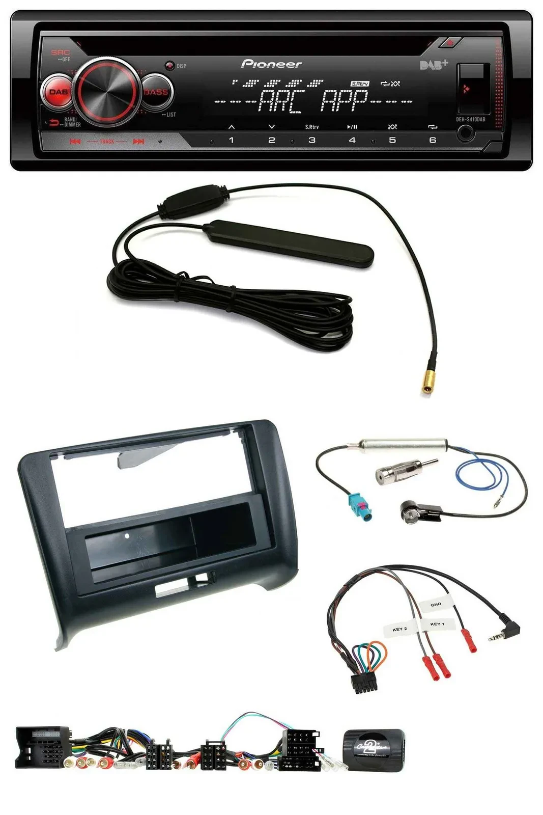 Pioneer CD USB Lenkrad DAB MP3 Autoradio für Audi TT (2006-2014)