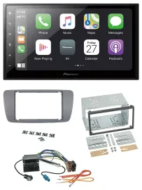 Pioneer MP3 Bluetooth DAB 2DIN USB Autoradio für Seat Ibiza ab 08 conemaragrau