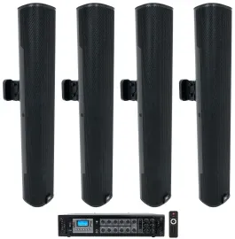 Настенная акустика Rockville RCS180-6+(4) JBL-COL600-BK Black с усилителем (4 штуки)