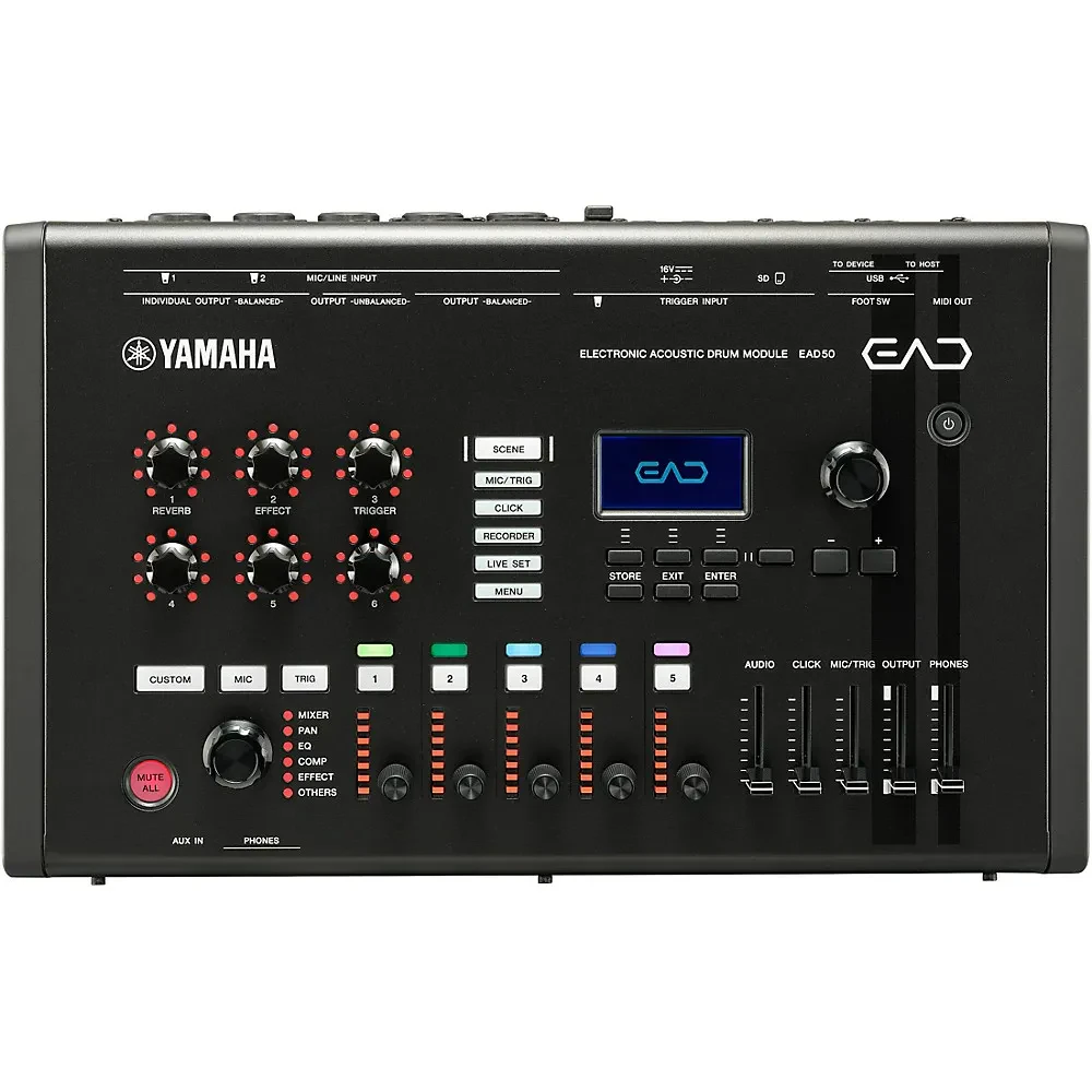 Триггерный модуль для барабанов Yamaha EAD50 5 XLR микрофонных входов, до 10 триггеров, USB аудио 8x10, Bluetooth