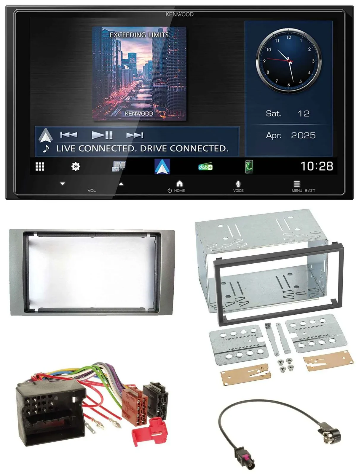 Kenwood Bluetooth 2DIN USB DAB MP3 Autoradio für Ford Galaxy Focus C-Max S-Max 0