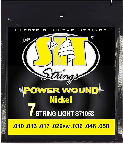 Струны для 7-струнной электрогитары SIT Strings S71058 Power Wound 10-58