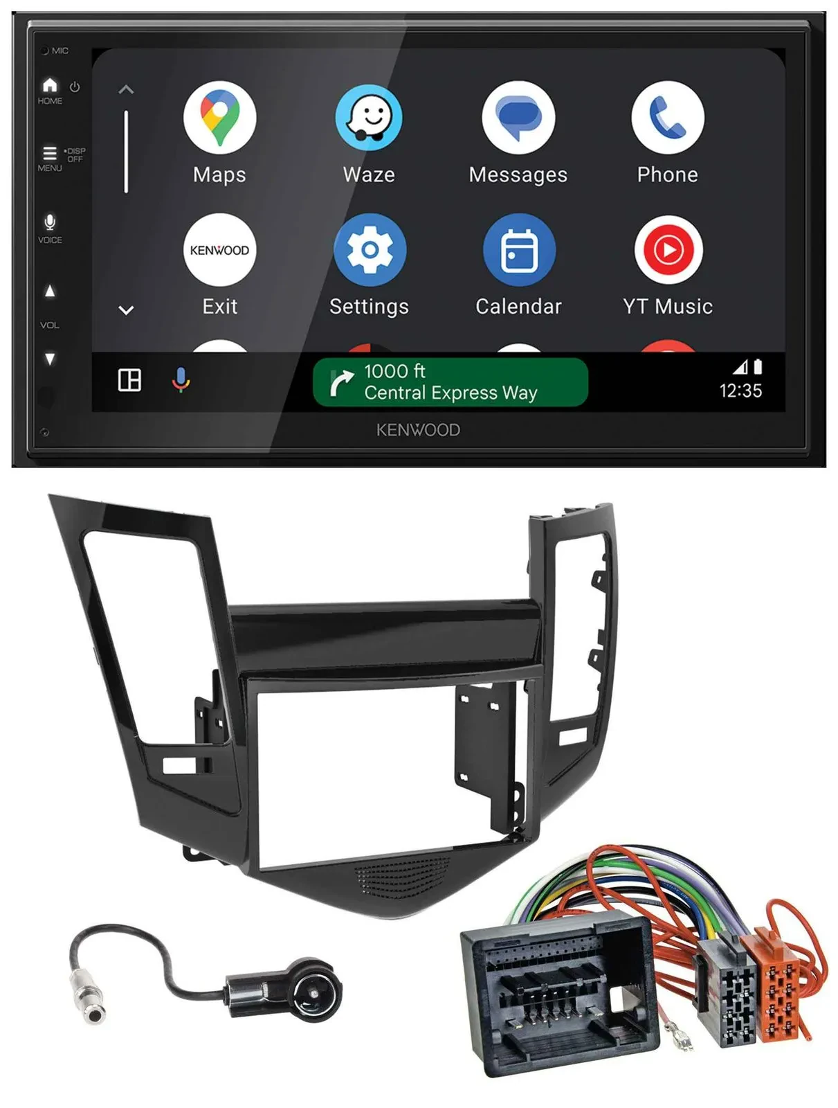 Автомагнитола Kenwood 2-DIN DAB, Bluetooth, USB, MP3 для Chevrolet Cruze (с 2009)