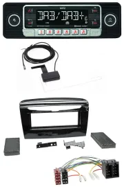 Dietz DAB Bluetooth USB MP3 Autoradio für Lancia Y ab 12 schwarz glänzend