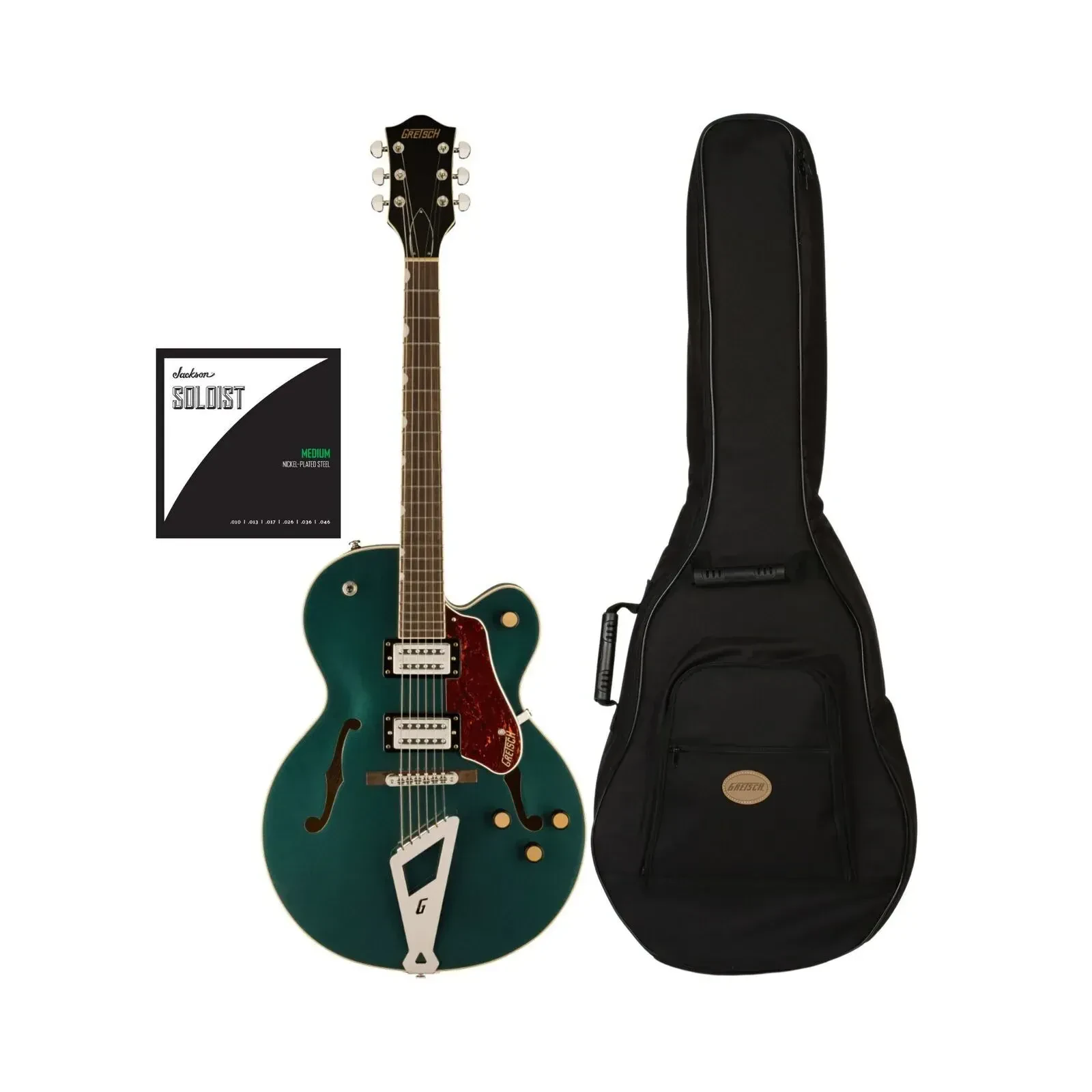 Gretsch G2420 Maple Streamliner Electric Guitar Green with Gig Bag Bundle