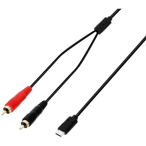 Кабель USB-C — 2 x RCA Adam Hall 3 STAR Y CC USB-C 0300 3 м, черный, с ЦАП 24 бит/96 кГц