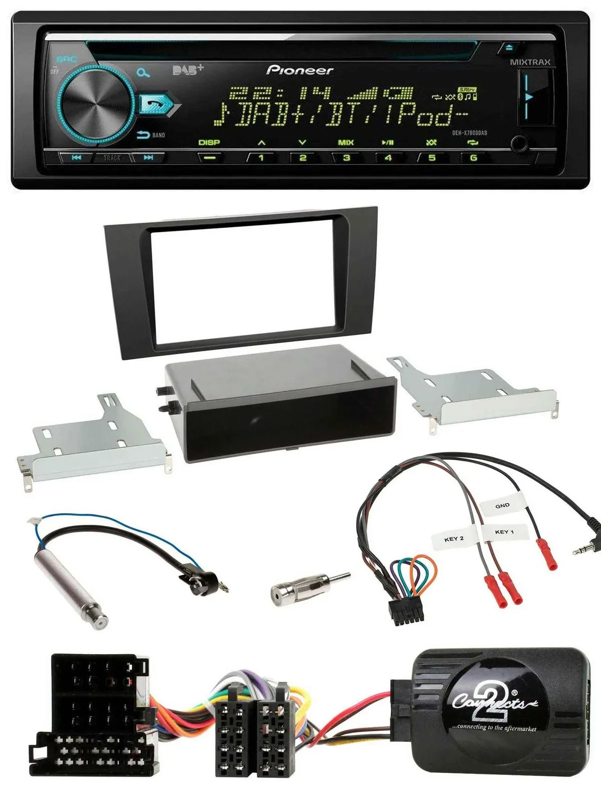 Pioneer DAB Lenkrad CD USB Bluetooth Autoradio für Audi A4 B5 1999-2001