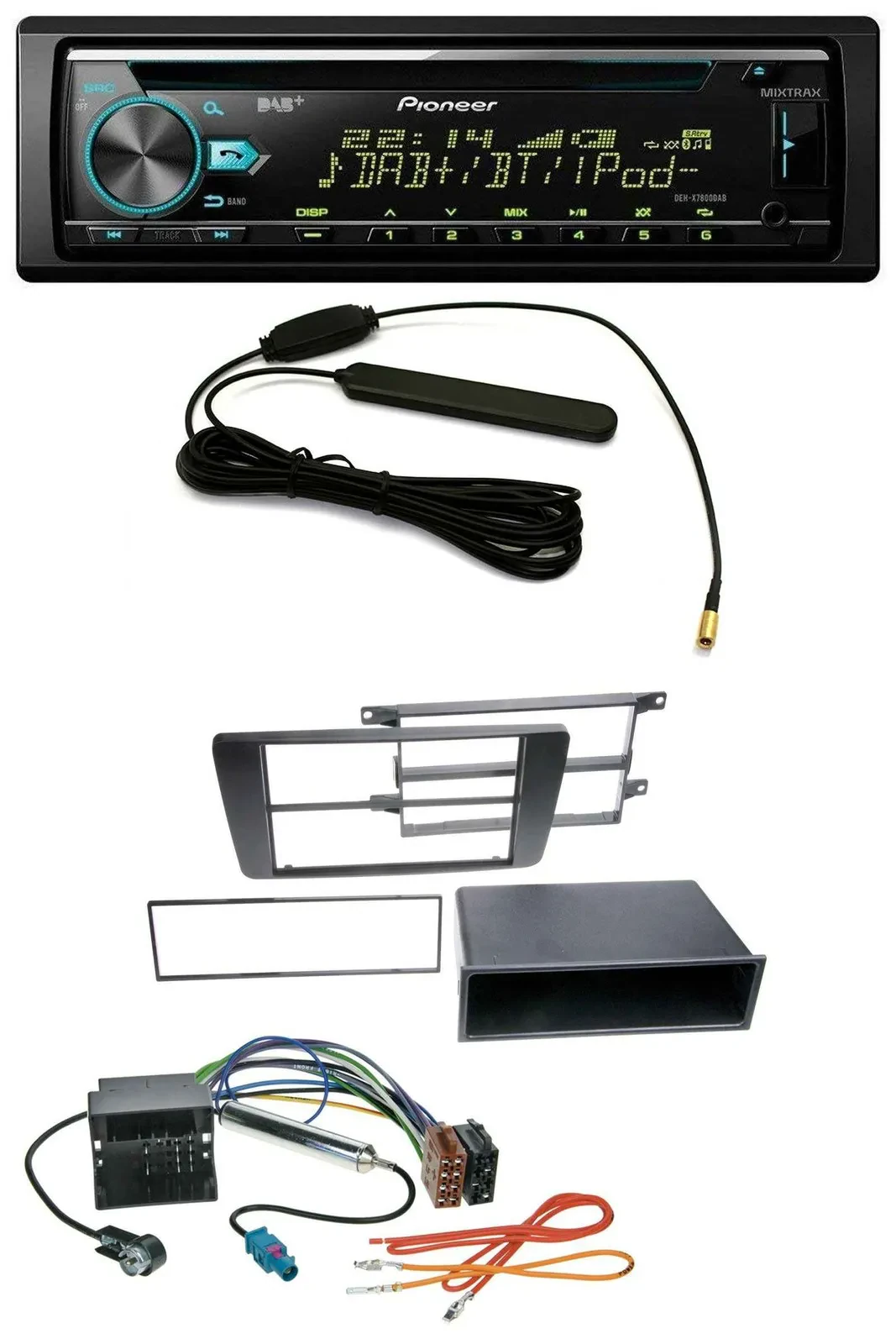 Автомагнитола Pioneer CD/MP3/AUX/DAB/USB для Skoda Octavia II 2004–2013, Yeti с 2009