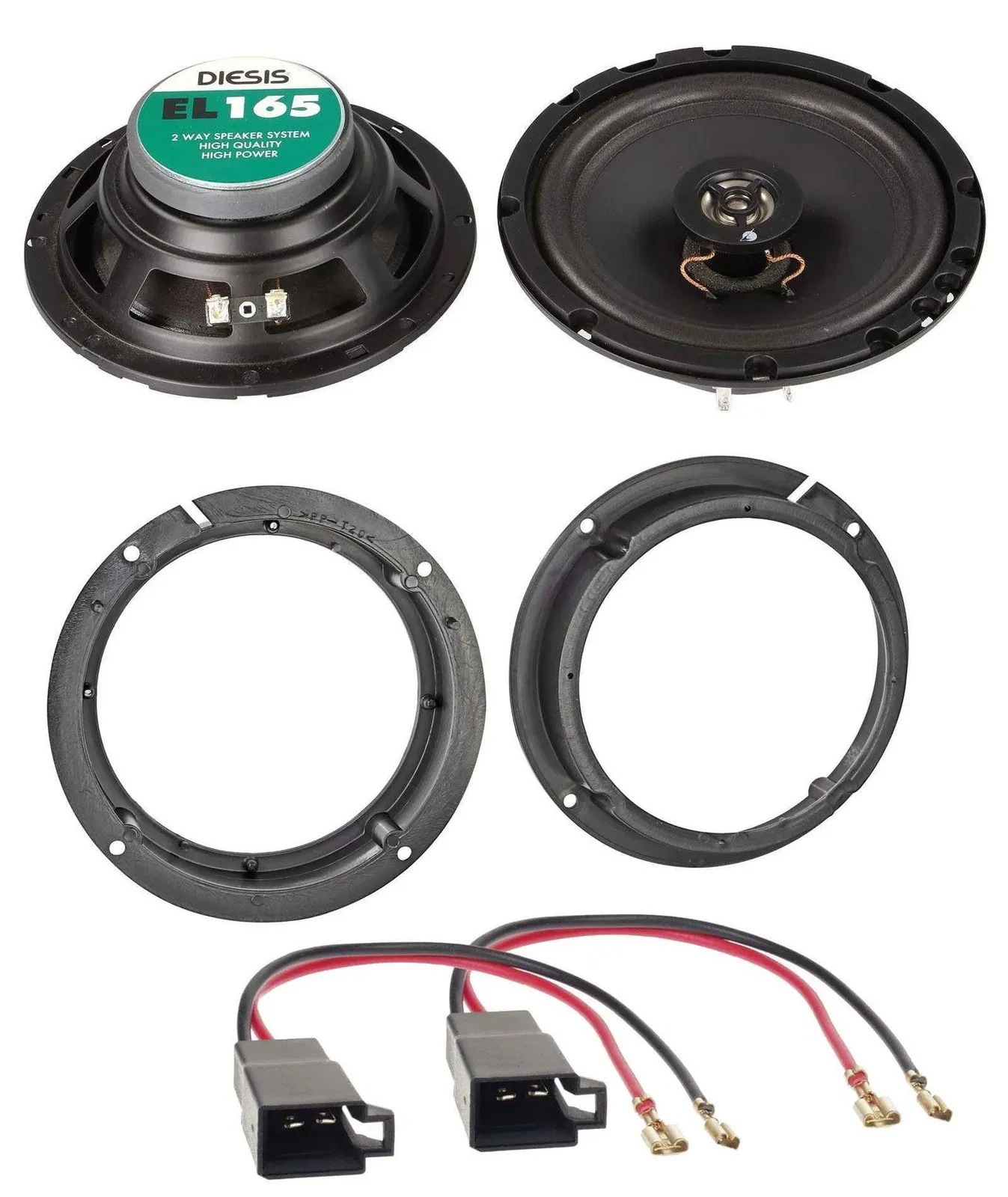 ACV 16,5cm 100Watt 2-Wege Lautsprecher für Kia Carnival Soul ab 14 Fronttür Auto