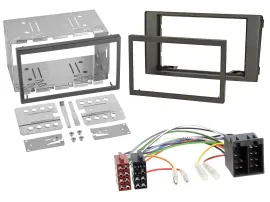 Einbauset Doppel DIN Autoradio für Iveco Daily 06-14 dunkelgrau