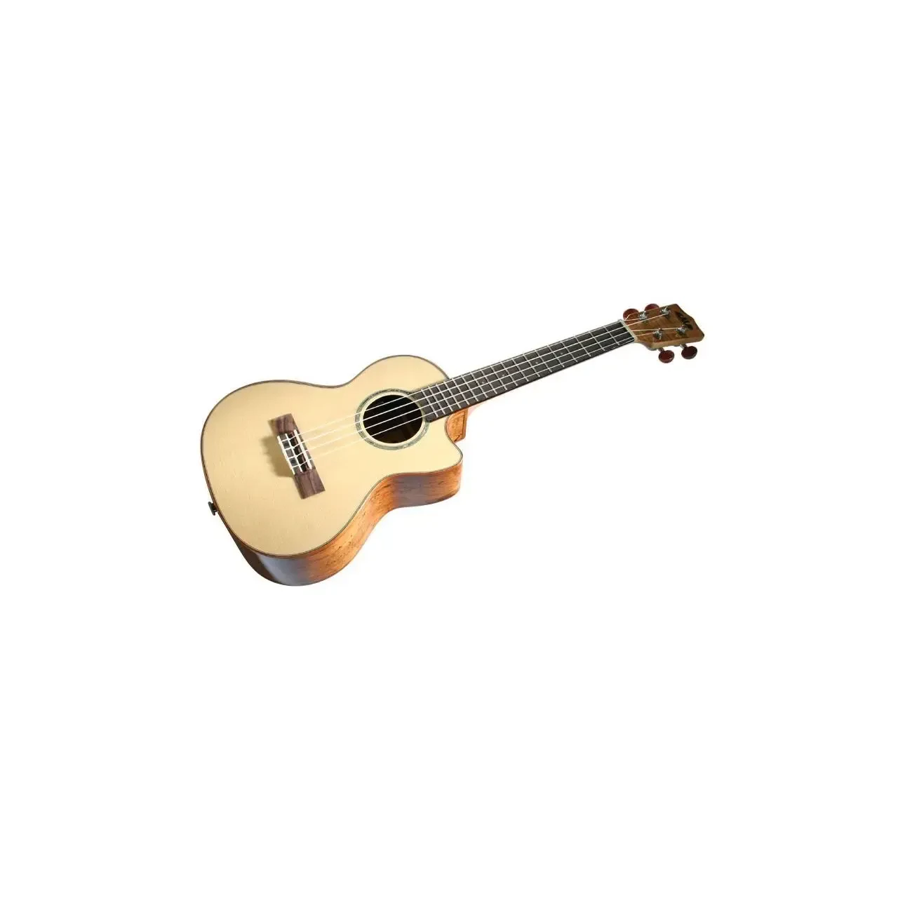 KALA Solid Spruce Top Tenor Ukulele Flamed spalted Maple w. Cut-Away, w. EQ, w.