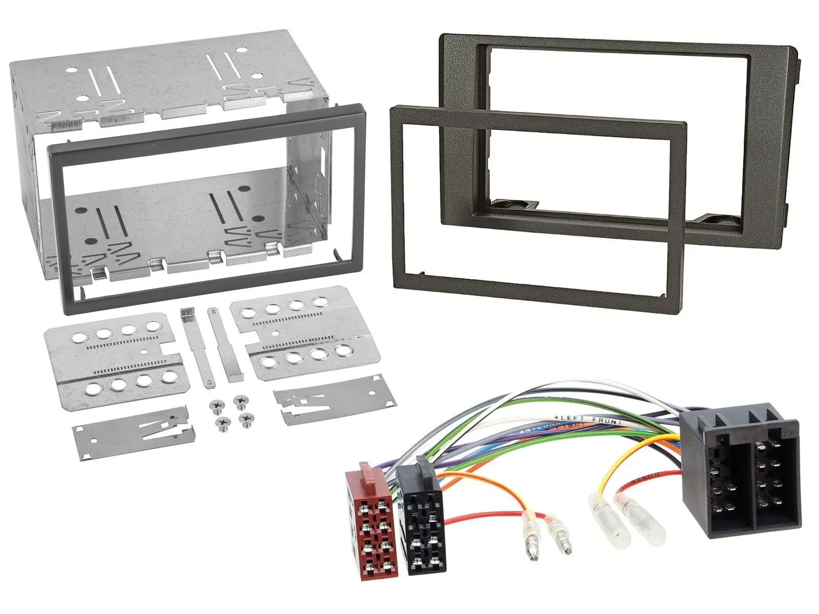 Einbauset Doppel DIN Autoradio für Iveco Daily 06-14 dunkelgrau