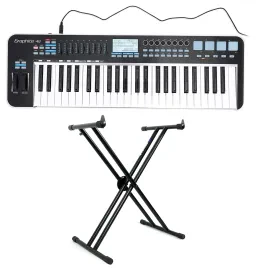 Samson Graphite 49 Key USB MIDI DJ Keyboard Controller w/ Fader/Pads + Stand