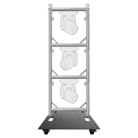 3 Global Truss Modular Lighting Quick Grid Sections + Baseplate w/ Wheels