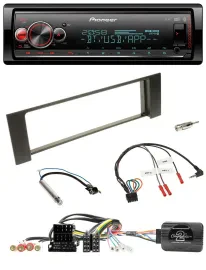 Автомагнитола Pioneer Bluetooth, USB, DAB, поддержка кнопок на руле, Can-Bus, ISO для Audi A4 (2000–2004)