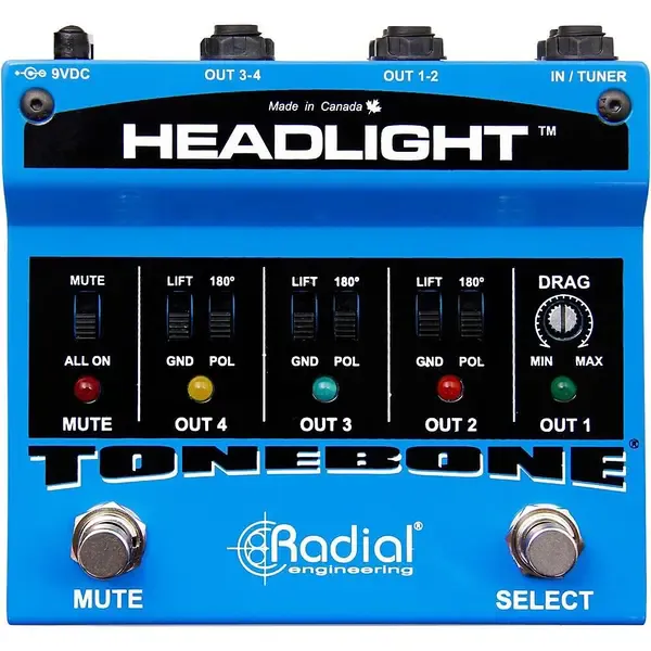 Педаль эффектов для электрогитары Radial Engineering Headlight Guitar Amp Selector