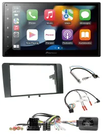 Pioneer DAB Bluetooth 2DIN USB Lenkrad Autoradio für Audi A3 Symphony ISO 8P 200