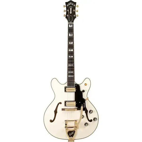 Электрогитара полуакустическая Guild Starfire VI Semi-Hollow Vibrato Snowcrest White