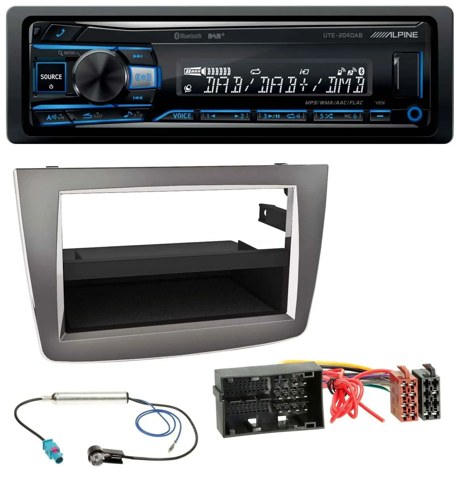 Alpine USB Bluetooth DAB MP3 Autoradio für Alfa Romeo Mito ab 14 955 silber