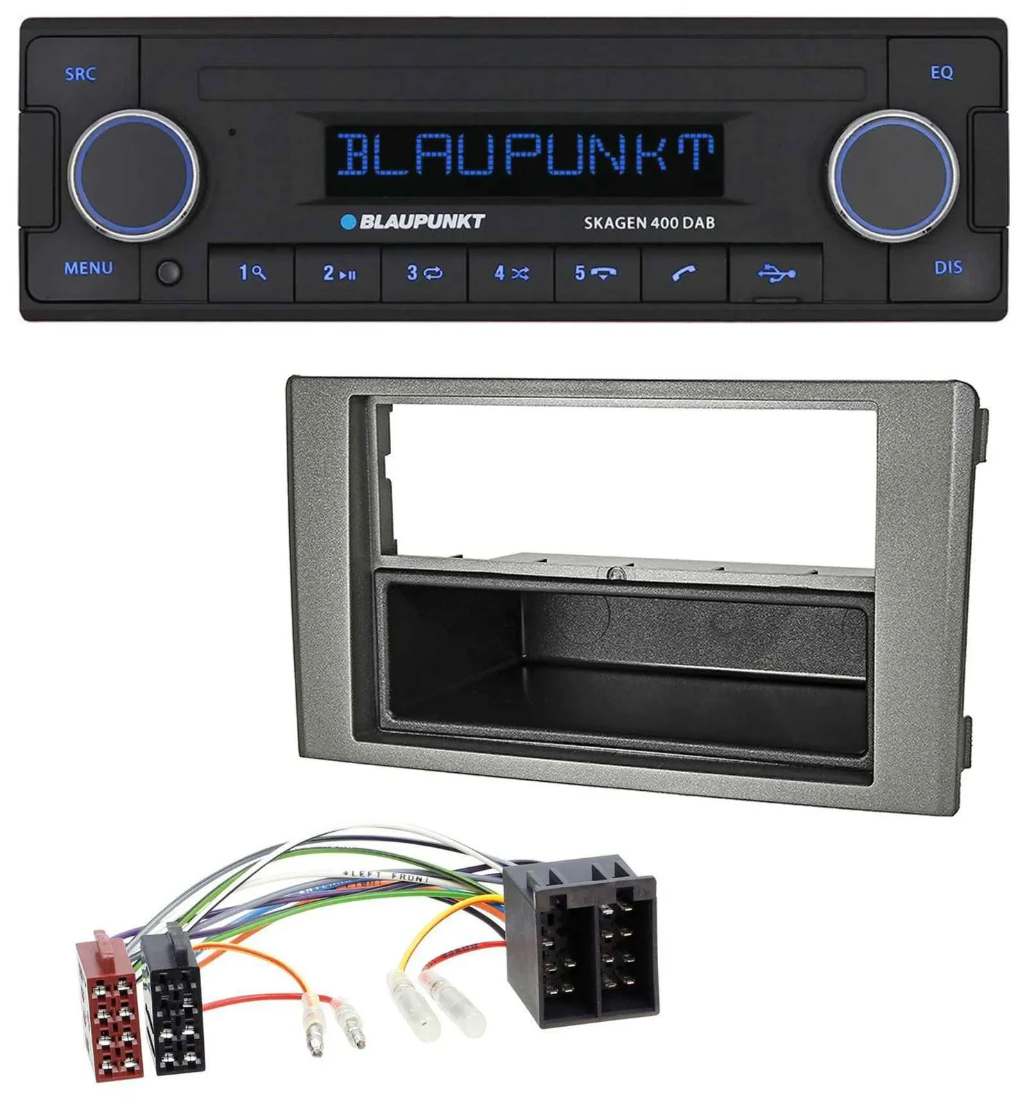 Blaupunkt DAB USB Bluetooth MP3 Autoradio für Iveco Daily (06-14) dunkelgrau