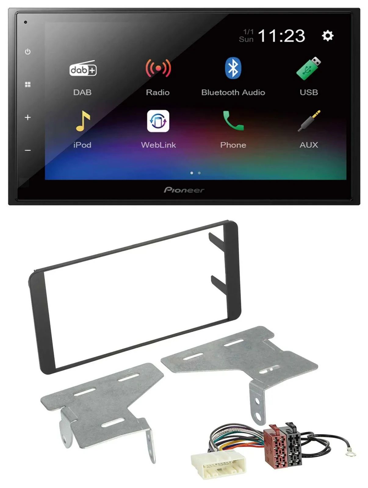 Автомагнитола Pioneer 2DIN, USB, Bluetooth, DAB, MP3 для Subaru BRZ (с 2012)