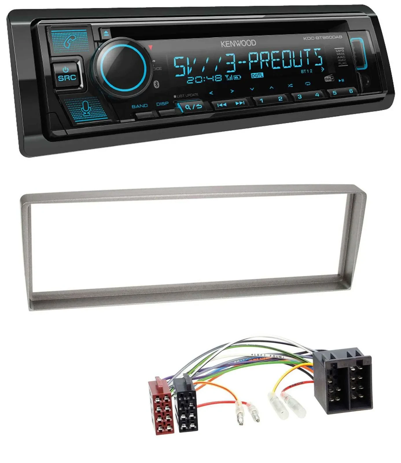 Kenwood Bluetooth USB CD MP3 DAB Autoradio für Alfa Romeo 156 (2003-2005)