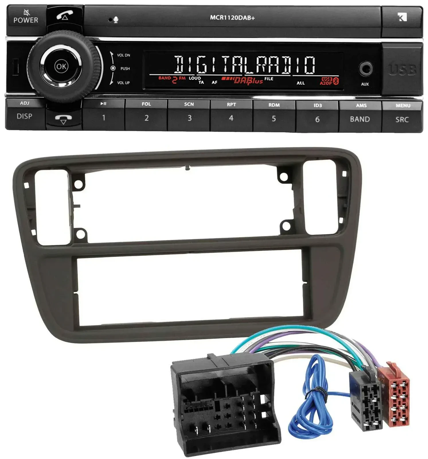 Kienzle Bluetooth MP3 USB DAB Autoradio für Seat Mii (ab 2011)