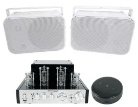 Rockville BluTube Bluetooth Tube Amplifier+(2) 6.5" Speakers+Smart Wifi Receiver