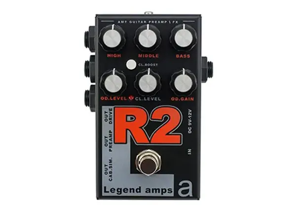 Педаль эффектов для электрогитары AMT R2 LA2 Guitar Preamp/Distortion Pedal