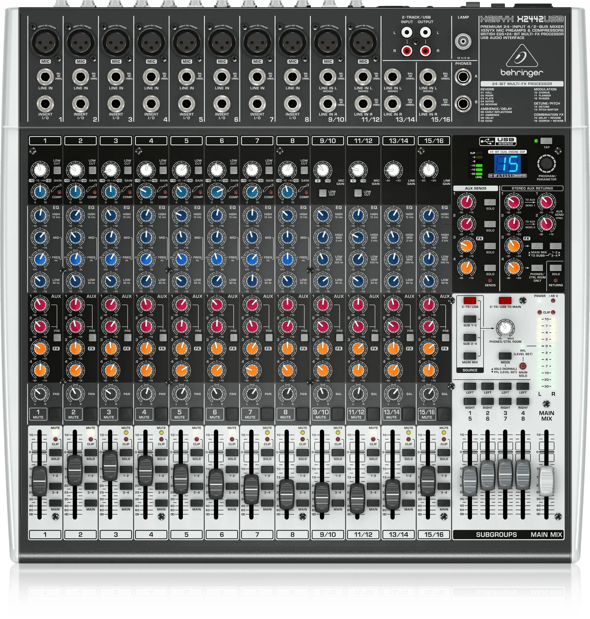 Аналоговый микшерный пульт Behringer Xenyx X2442USB