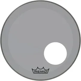 Remo Powerstroke P3 Colortone Smoke Resonant Bass Drum Head 5" Offset Hole 18"
