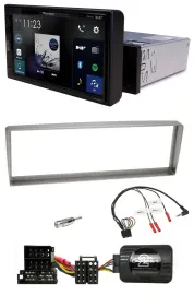 Pioneer DAB Lenkrad Bluetooth USB Autoradio für Alfa Romeo 156 ab 2003 silber