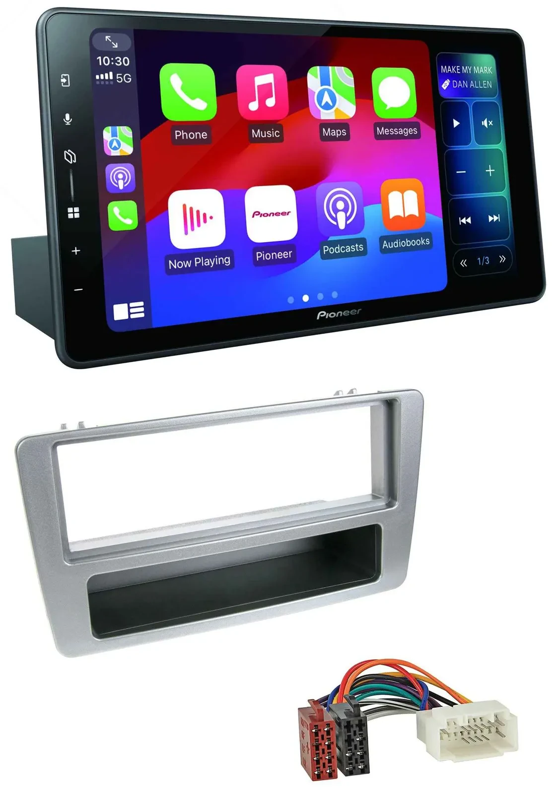 Pioneer Bluetooth DAB MP3 USB Autoradio für Honda Civic 01-03 silber man. Klima.