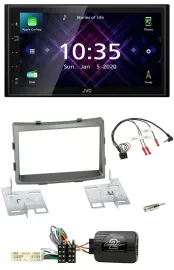 JVC DAB 2DIN Lenkrad Bluetooth USB Autoradio für SSangYong Rodius ab 2013