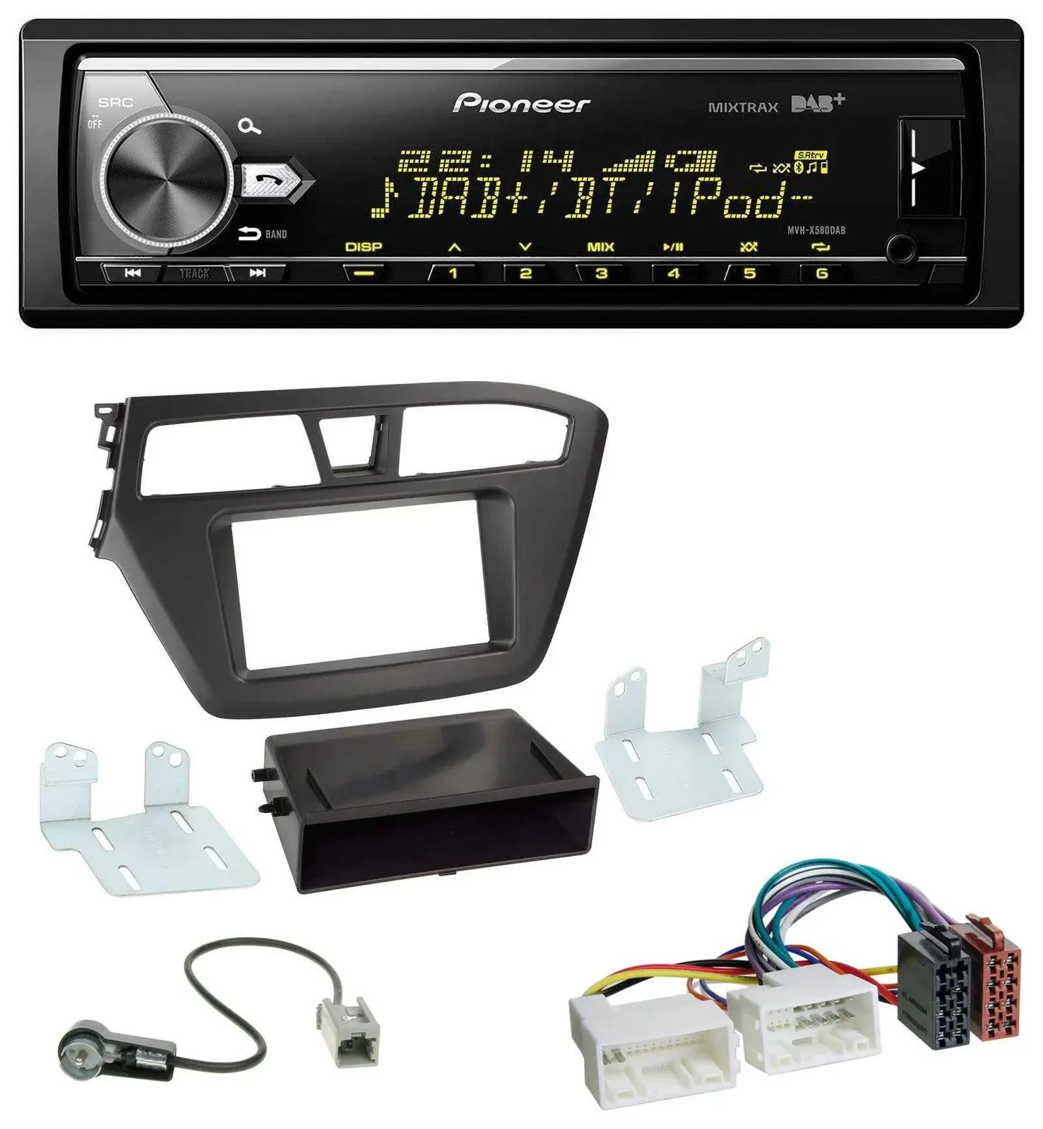 Pioneer Bluetooth USB DAB MP3 Autoradio für Hyundai i20 (2014-2020)