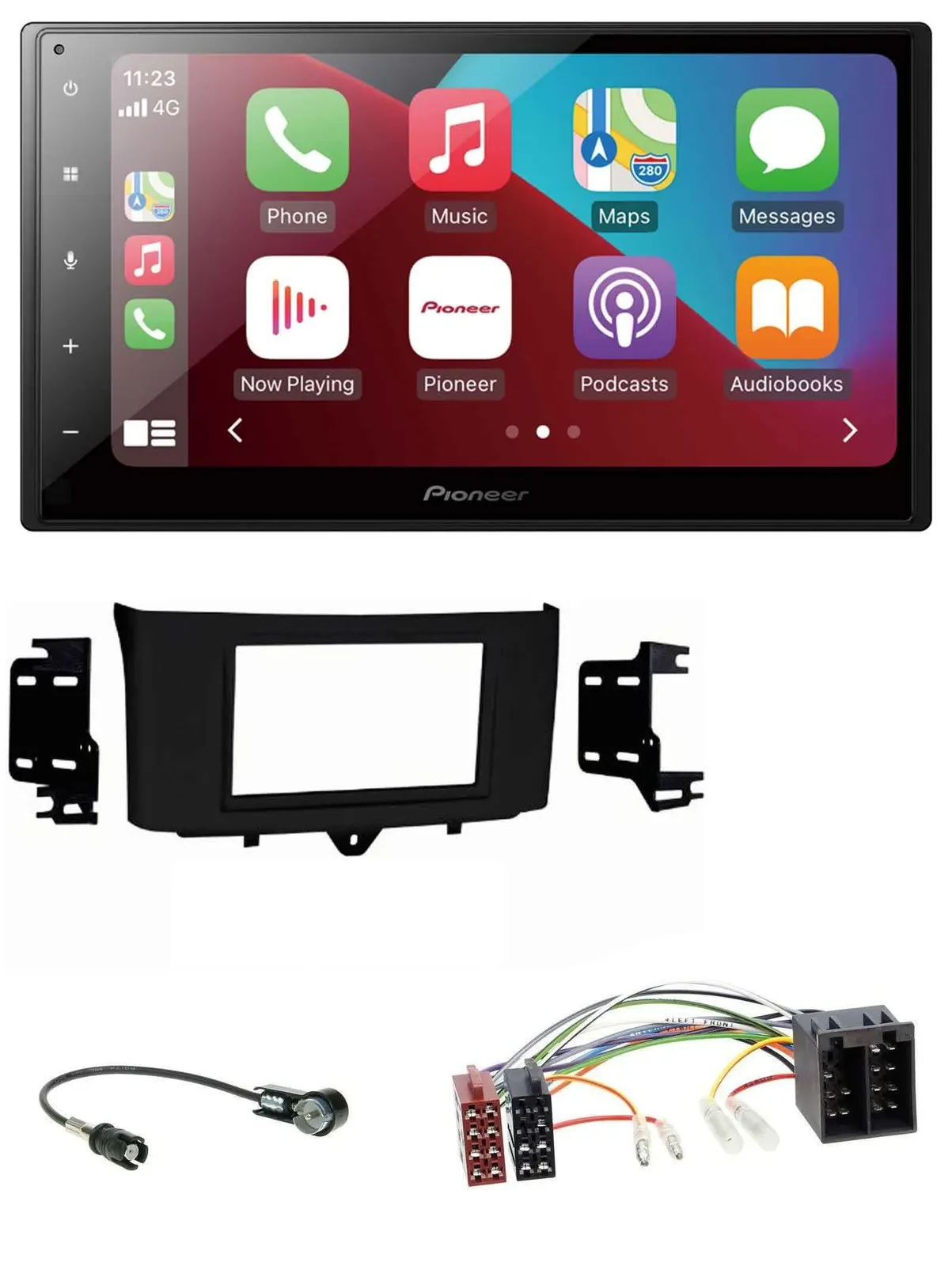 Автомагнитола Pioneer 2DIN USB Bluetooth DAB для Smart ForTwo (2010–2015) ISO