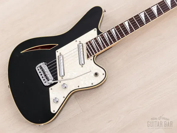 1992 Charvel Surfcaster Semi-Hollow Guitar Black w/ Case