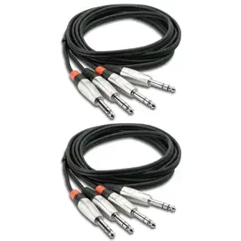 Коммутационный кабель Hosa 2 Pack 20' Pro Stereo Interconnect Dual 1/4" TRS Male to Dual 1/4" TRS Male