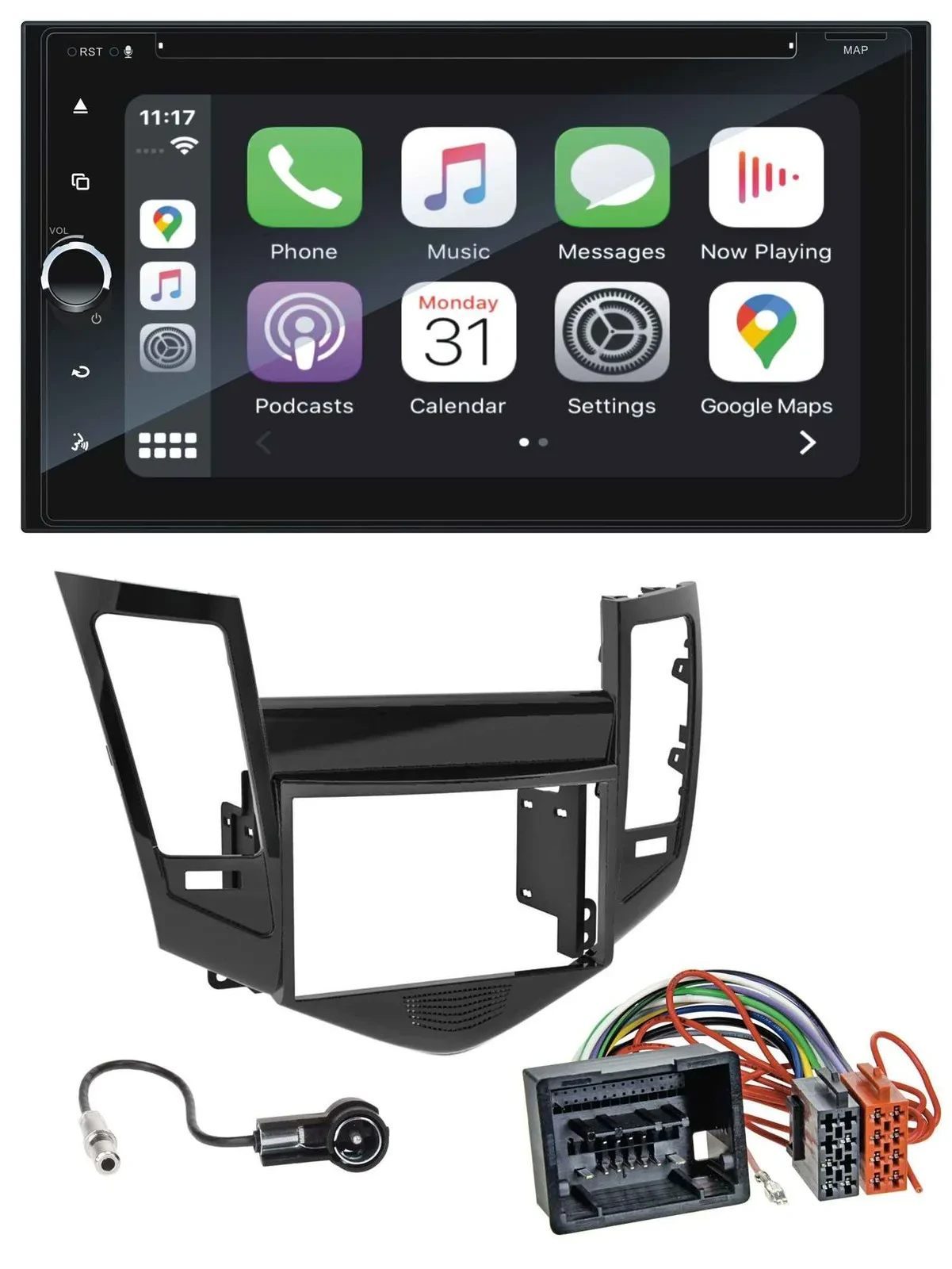 Blaupunkt 2DIN Bluetooth DAB USB DVD MP3 Autoradio für Chevrolet Cruze ab 2009