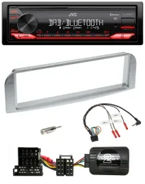JVC Bluetooth USB DAB Lenkrad Autoradio für Alfa 147 GT silbergrau