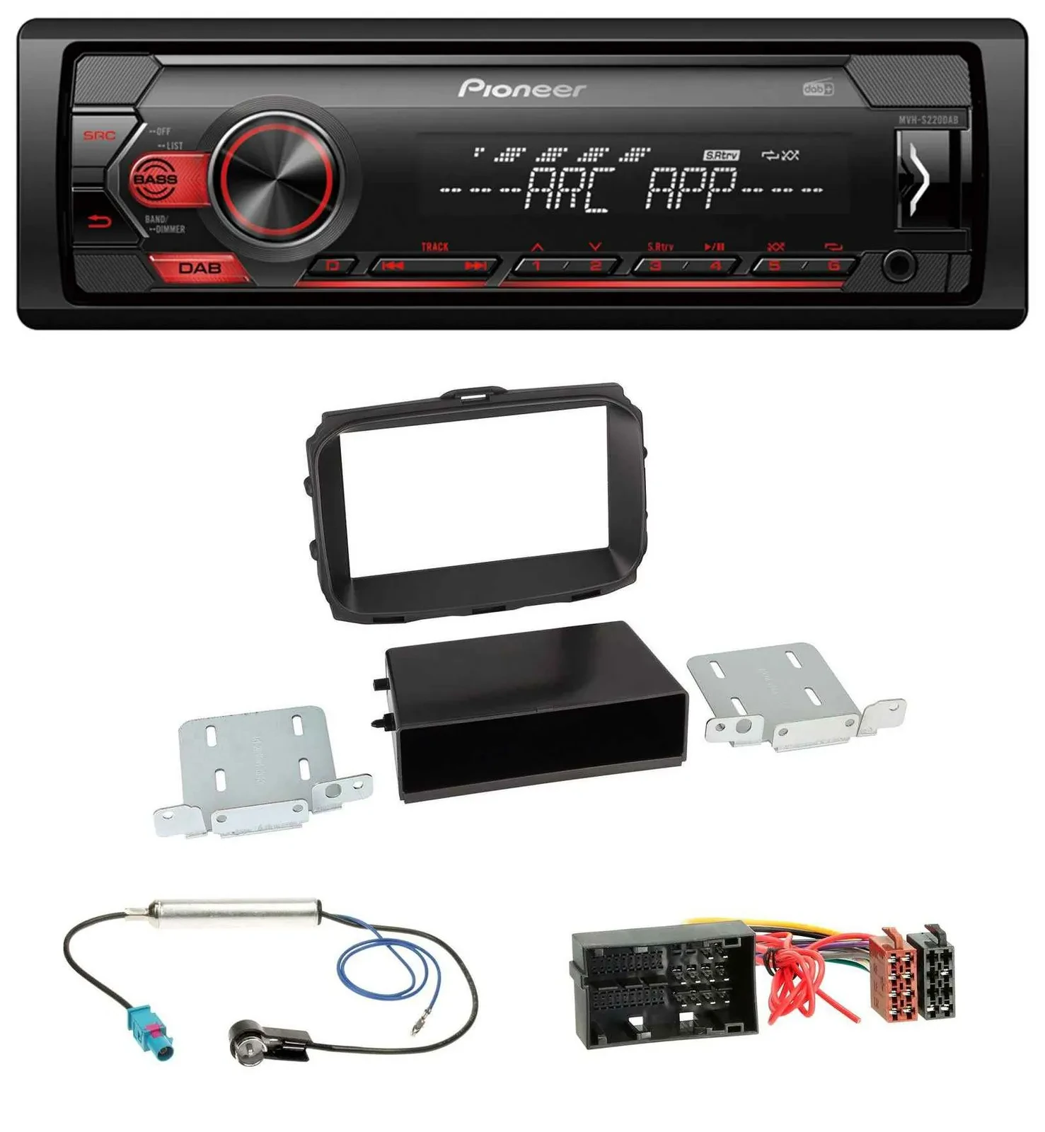 Pioneer DAB 1DIN MP3 AUX USB Autoradio für Alfa Romeo Giulietta 940 Facelift ab