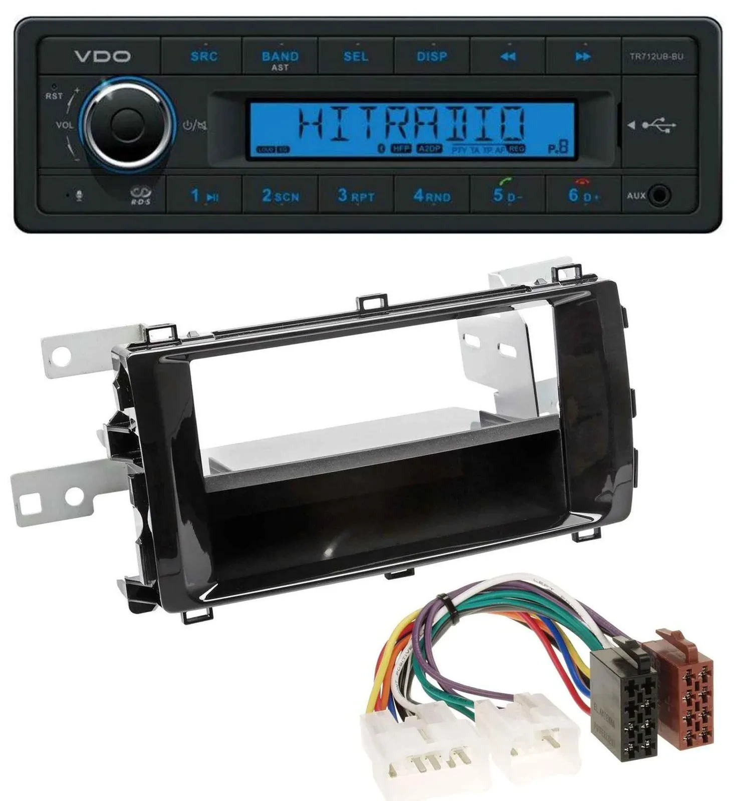 VDO Bluetooth AUX USB MP3 Autoradio für Toyota Auris (ab 2013) schwarz