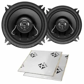 Cerwin Vega XED42 40W 4" Coaxial Car Speakers + Sound Damping