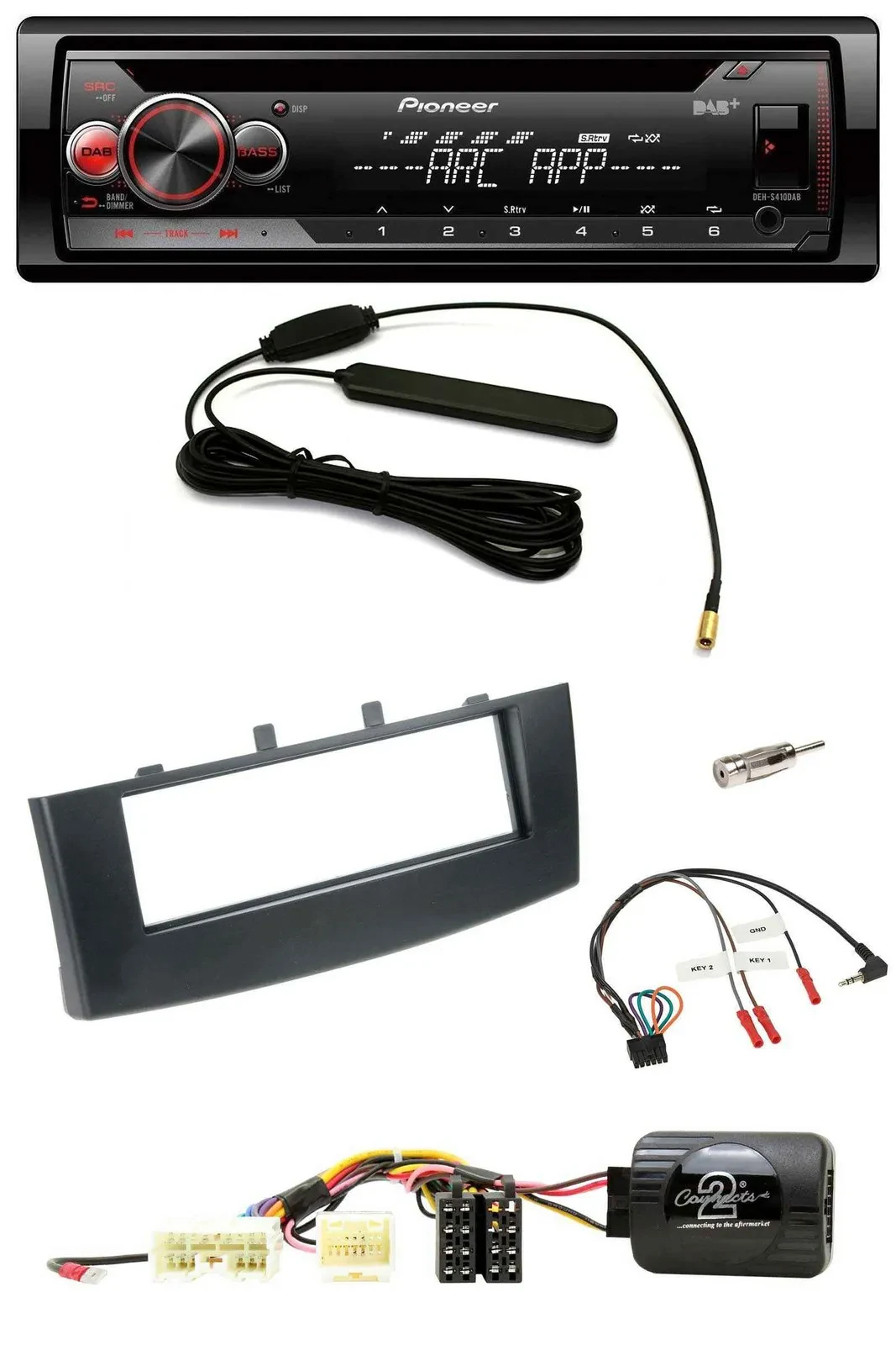 Pioneer CD USB Lenkrad DAB MP3 Autoradio für Mitsubishi Colt 2008-2012