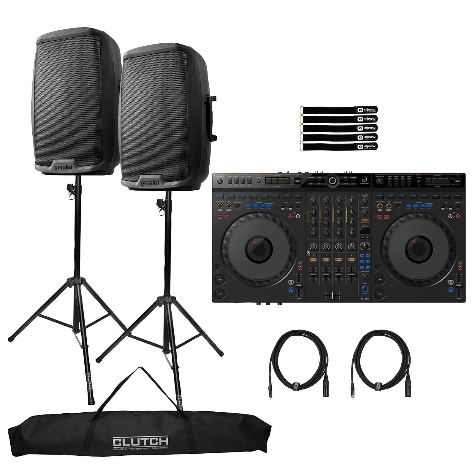 AlphaTheta DDJ-GRV6 4 Channel DJ Controller w 15" Speakers Package
